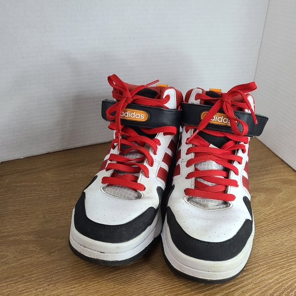 Adidas Men's Top Ten  High Top Sneakers, Size: 8 Color: White with Black Cover - Picture 9 of 15